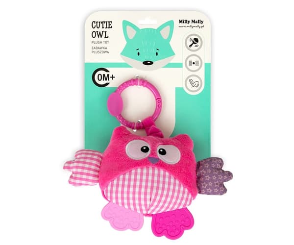 Plys ugle vedhæng - Cutie ugle - 2881 PINK