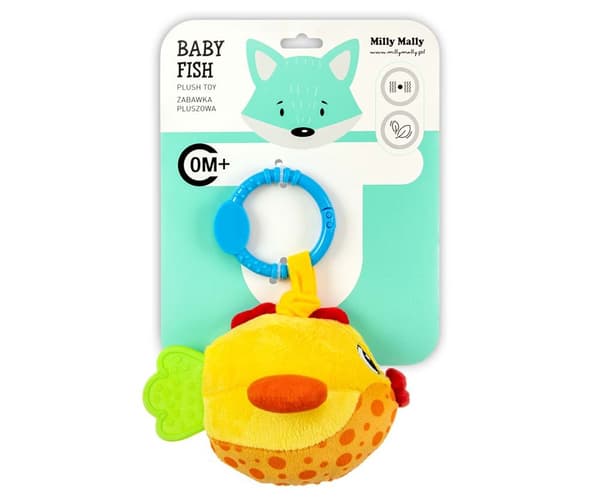 Plys fiskevedhæng - Babyfisk - 2882 GUL