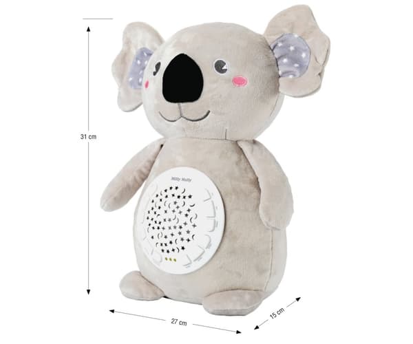 Milly Mally Plys legetøj med Milly Koala projektor