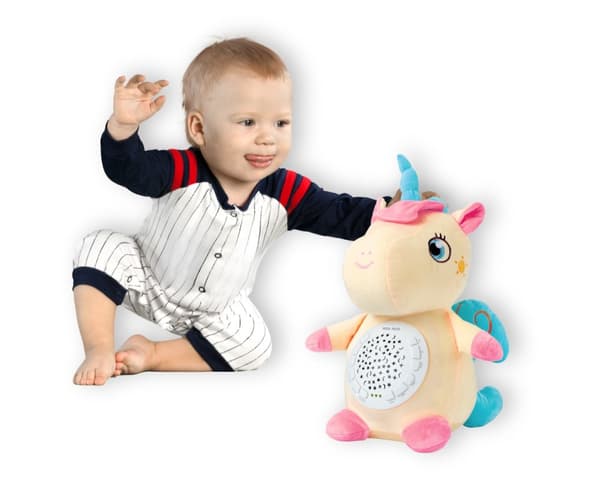 Milly Mally Plys legetøj med Milly Unicorn projektor