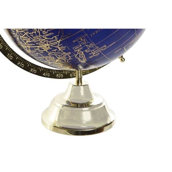 Glob DKD Home Decor Blå Gyllene Metall 27 x 25 x 36 cm