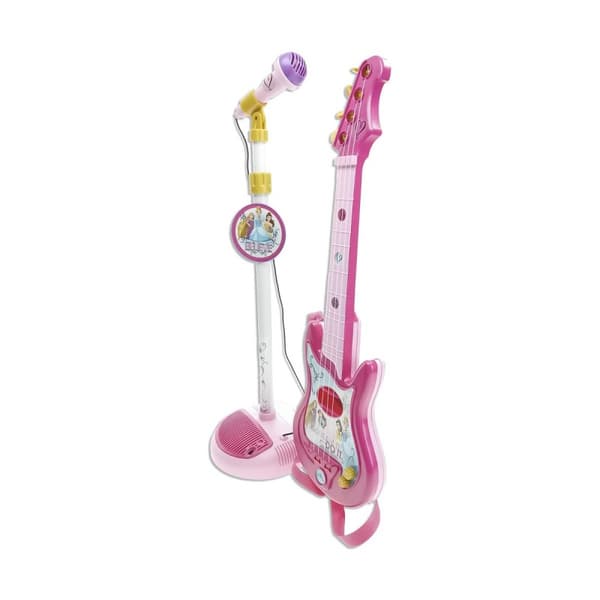 Gitarr för barn Disney Princess Mikrofon Rosa Disneyprinsessa