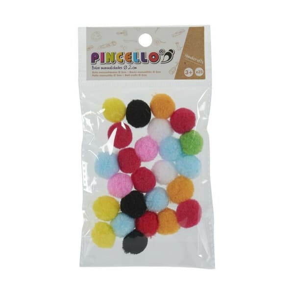 Pysselmaterial Pincello Bollar Multicolour Ø 2 cm 12 antal