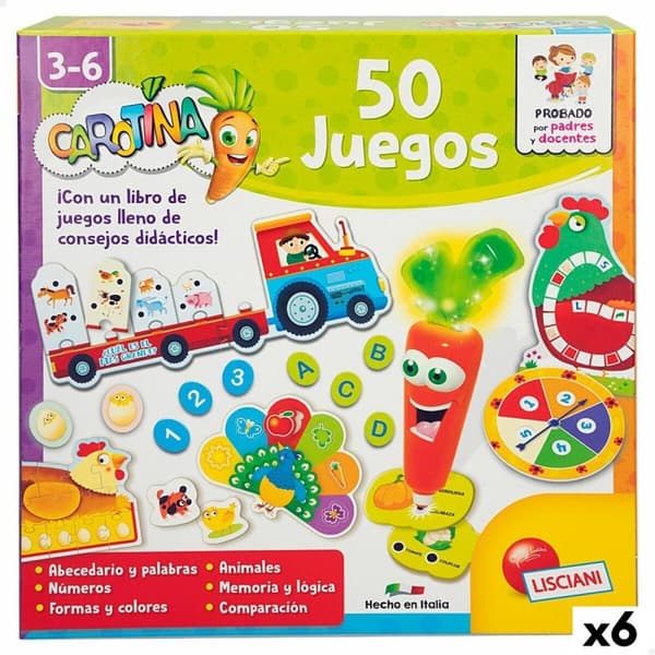 Utbildningsspel Lisciani Carotina Baby 50 Juegos Elektronik 4,5 x 14,5 x 3,5 cm (6 antal)