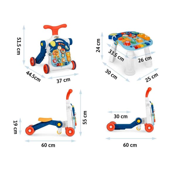 Ricokids 4in1 utbildningsbord blå 781900