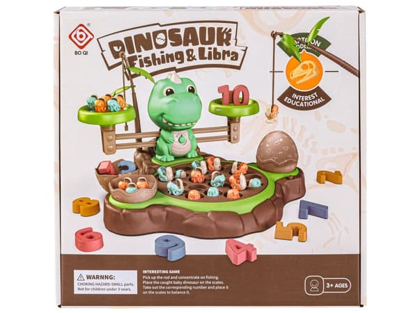 Math Game DINOSAUR Scale + Fishing Dinosaur Catching Learning Counting