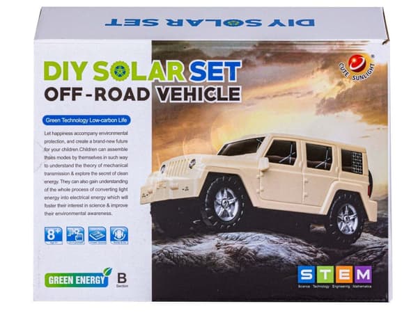 Solar Car Auto Off Road Toy - självmonteringssats