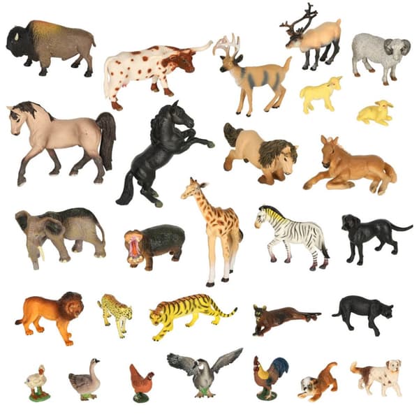 Zoo dyrefigurer legesæt 28 stk.