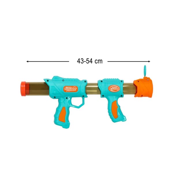 Riffelpistol med 2-i-1 kugler, blå