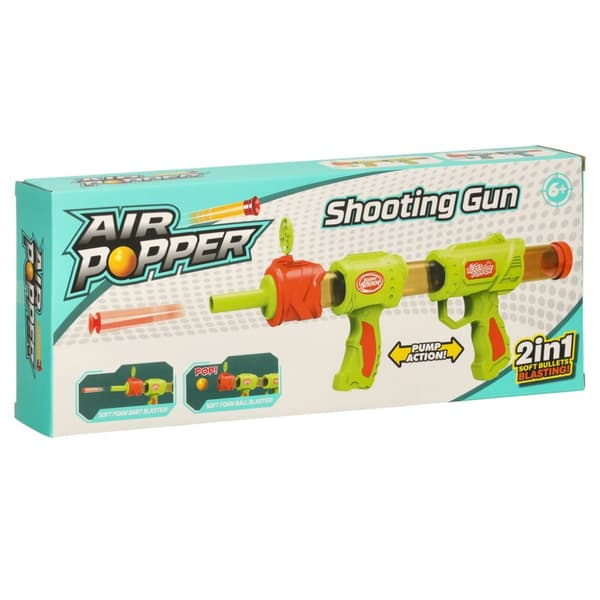 Riffelpistol med 2-i-1 kugler, blå