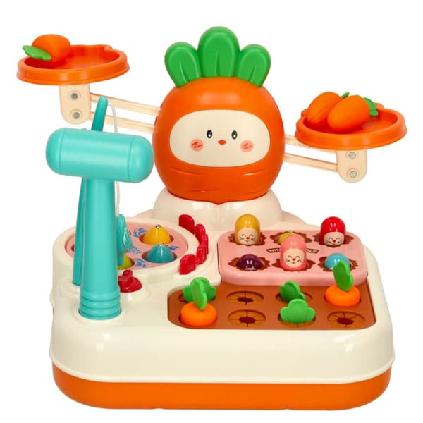 Balansvåg, impactor, fiske, pedagogisk leksak, 4in1, Bibi-inn, orange