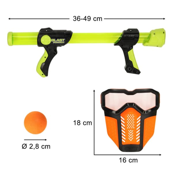 Skumkuglepistol x2 sæt + beskyttelsesmaske x2