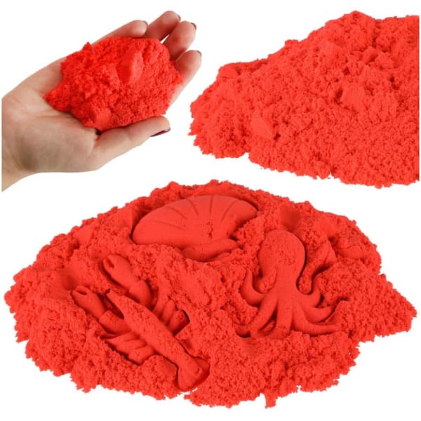 Kinetisk sand 1 kg i röd påse