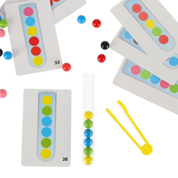 Montessori opetuspulma, värikkäitä palloja, oppii laskemaan, oppii värejä, XXl setti, 66 kpl.
