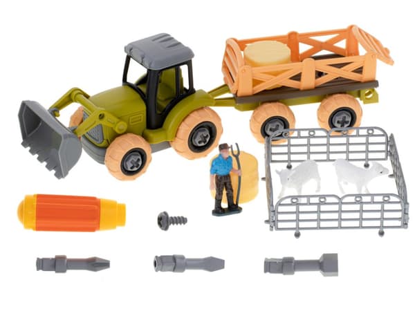Farm farm traktor landbrugsmaskiner dyr farm får + skruetrækker