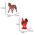 Miniatyrbillede 3 af 9: Figurer husdyr bondesæt ko hest 12 stk