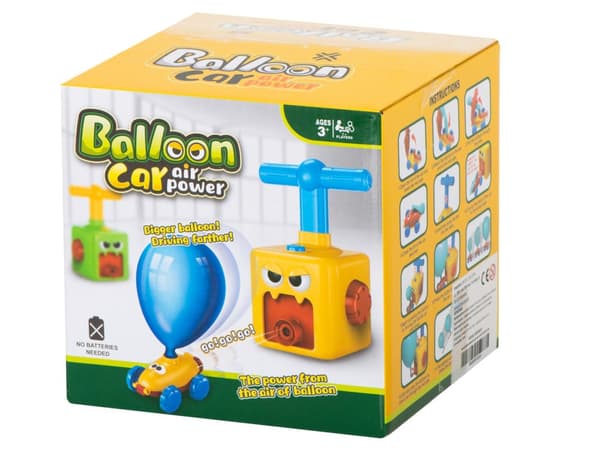 Ballongkastare, aerodynamisk bil, raket, set med 15 element