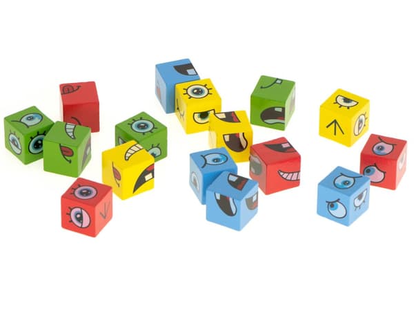 Montessori kreative blokke, udfordringer, ansigtsændrende følelser