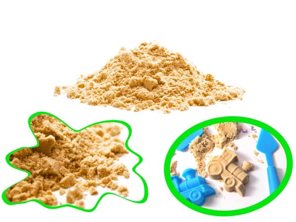 Kinetisk sand 1 kg i påse, naturbeige