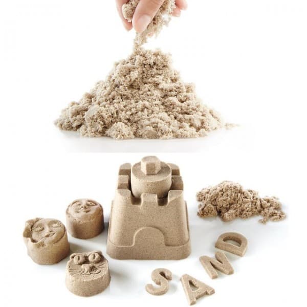 Kinetisk sand 1 kg i påse, naturbeige