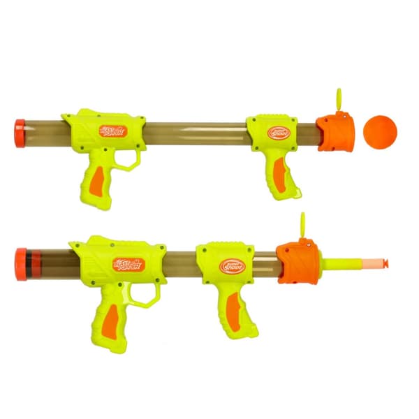 Riffelpistol med 2-i-1 kugler, grøn
