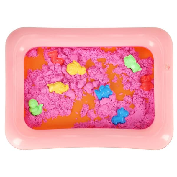 Kinetic Sand i en 1 kg spand, lyserøde forme