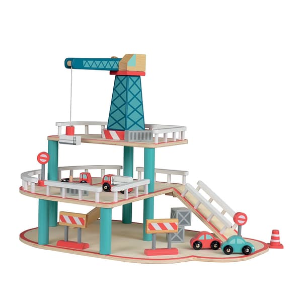 Egmont Toys Garage Med Kran Og Træbiler