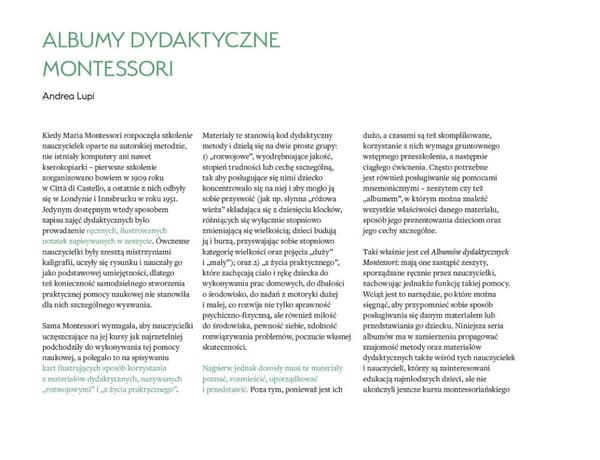 Montessori opetusalbumi opettajille - Hienomotorisia taitoja kehittäviä tehtäviä