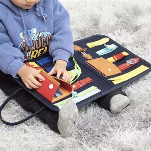 BEMI SENSORY MANIPULATION BOARD 14 ELEMENTTI LUKITTAVA LAATU