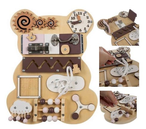BEMI SENSORY MANIPULATION BOARD MONTESSORI 10in1 BJÖRN KVALITET