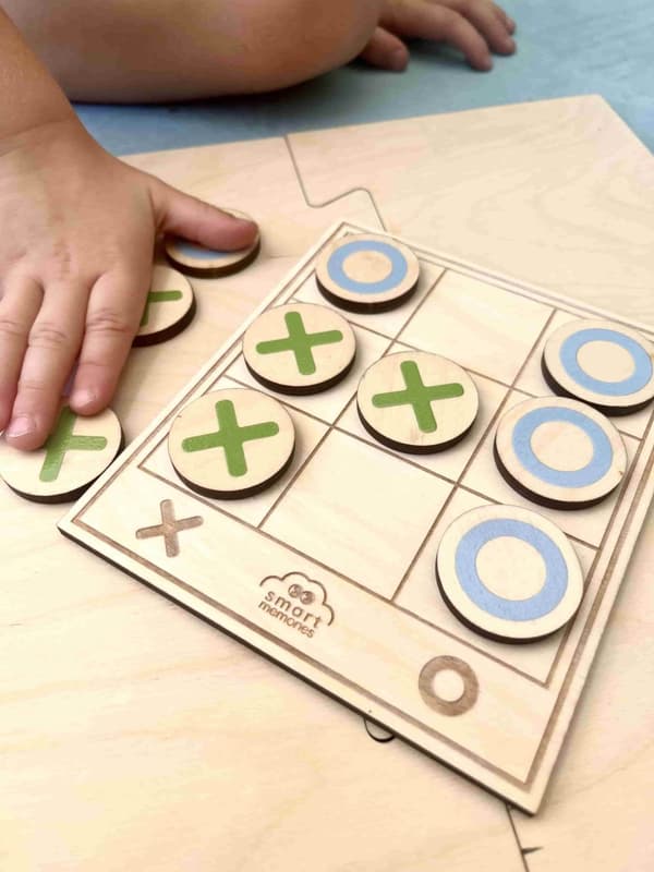 Træpuslespil til børn - Tic-Tac-Toe