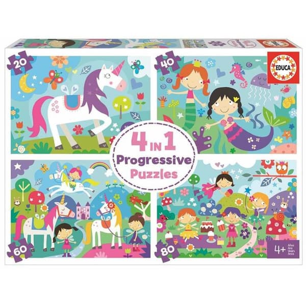 Set 4 pussel Educa 18905 Fantasi