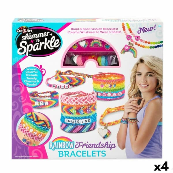 Armbandssats Cra-Z-Art Friendship Plast 15 x 23 x 0,1 cm (4 antal)
