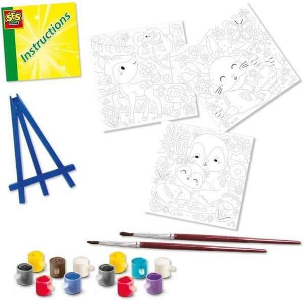 Ritningsset SES Creative Painting by number on canvas (3 Delar)