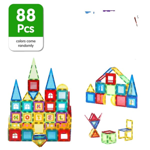 Magplayer Magneettiset Rakennuspalikat, Opettavainen Leikkikalu,88 kpl laatikossa
