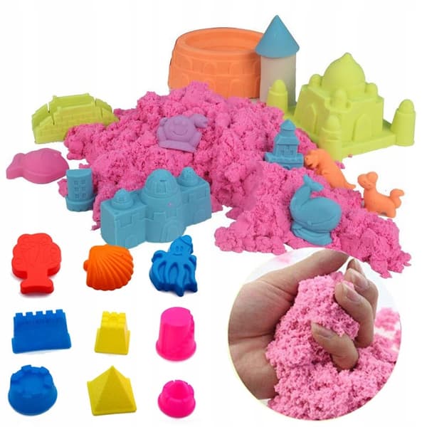 KINETISK SAND 3kg LISTER + POOLSANDLÅDA XXL