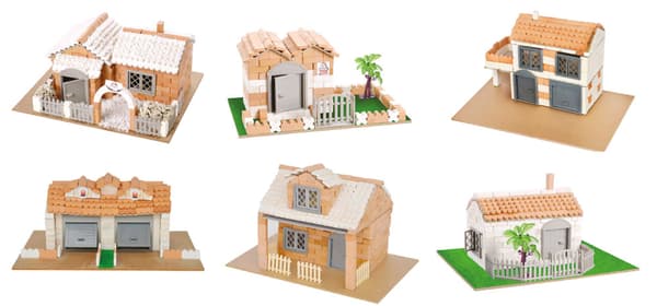 Clever Builder 30 i 1 - kreativt sæt - rigtige klodser og mørtel, genanvendeligt, byggeplaner inkluderet!
