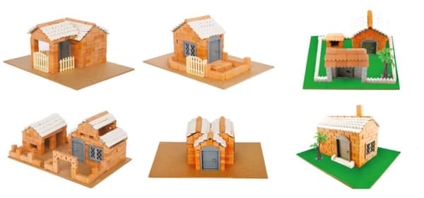 Clever Builder 30 i 1 - kreativt sæt - rigtige klodser og mørtel, genanvendeligt, byggeplaner inkluderet!