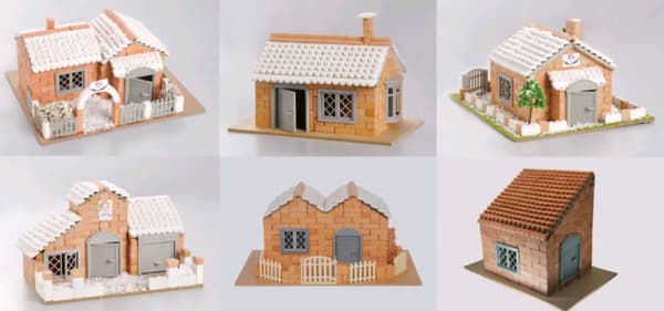 Clever Builder 30 i 1 - kreativt sæt - rigtige klodser og mørtel, genanvendeligt, byggeplaner inkluderet!