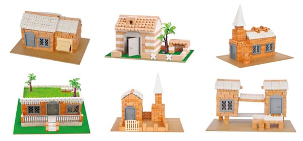 Clever Builder 30 i 1 - kreativt sæt - rigtige klodser og mørtel, genanvendeligt, byggeplaner inkluderet!