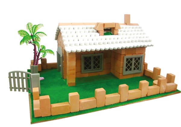 Clever Builder 30 i 1 - kreativt sæt - rigtige klodser og mørtel, genanvendeligt, byggeplaner inkluderet!