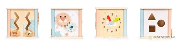 Puiset opettavaiset kuutiolajittelupalikat ECOTOYS