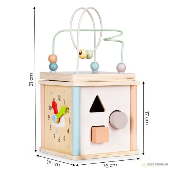 Puiset opettavaiset kuutiolajittelupalikat ECOTOYS