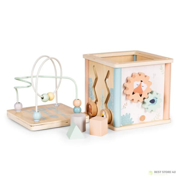 Puiset opettavaiset kuutiolajittelupalikat ECOTOYS