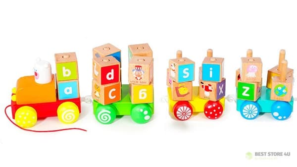 Trætog store pædagogiske alfabetklodser ECOTOYS