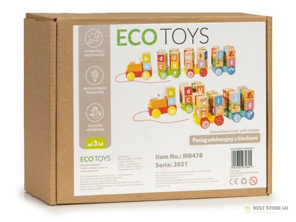 Trætog store pædagogiske alfabetklodser ECOTOYS