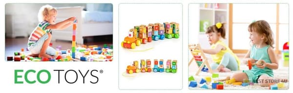 Trætog store pædagogiske alfabetklodser ECOTOYS