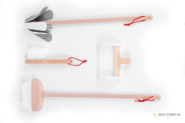 Puinen siivoussettivaunu beige ECOTOYS