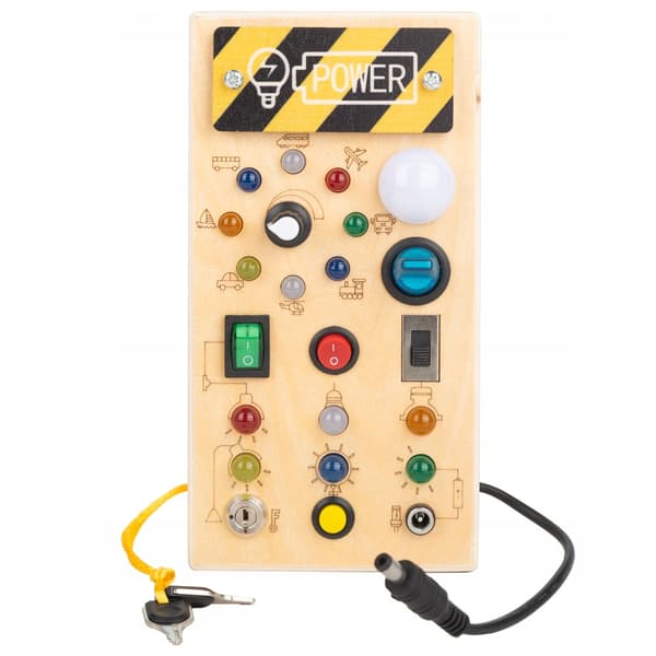 MONTESSORI Aistitaulu PUINEN Manipuloiva LED-valokytkin