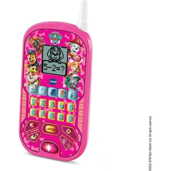 VTECH - PAW PATROL - Rosa Pedagogisk Smartphone - 6 Pedagogiska Aktiviteter - Samtal och Röstmeddelanden